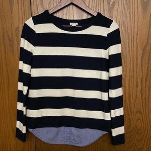 JCREW Crewneck Sweater (dark navy stripe)